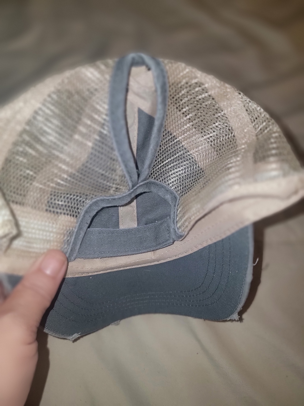 Distressed Blue Trucker Cap - Picture 3 of 3